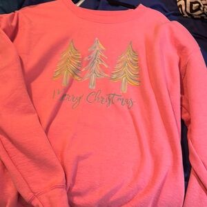 Gildan Pink Holiday Sweatshirt